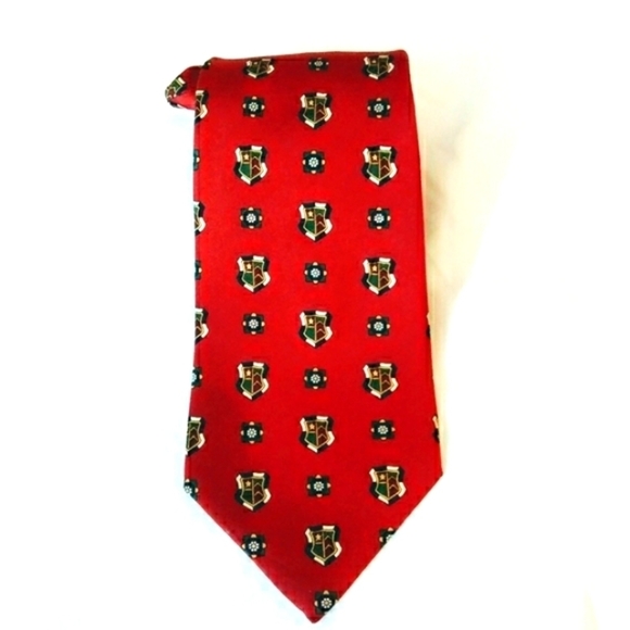 Tommy Hilfiger Other - Tommy Hilfiger Red Logo Italian Silk Necktie